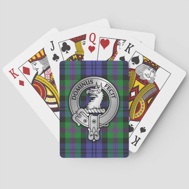 Clan Baird Crest & Tartan Poker Cards (Back)