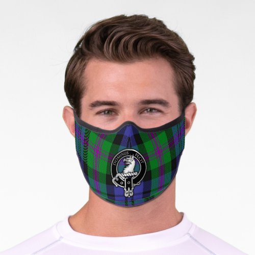 Clan Baird Crest  Tartan Premium Face Mask