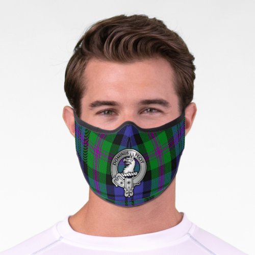 Clan Baird Crest  Tartan Premium Face Mask