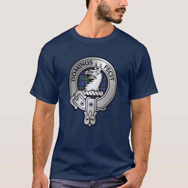 Clan Baird Crest & Tartan T-Shirt (Front)