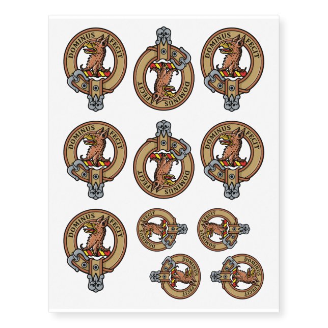 Clan Baird Crest Temporary Tattoos (Front)