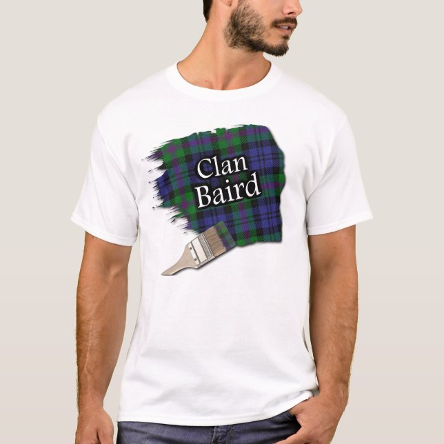 Clan Baird Scottish Tartan Paint Shirt (Front)