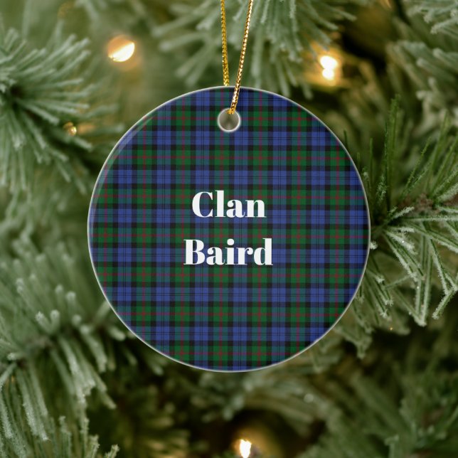 Clan Baird Tartan Ceramic Ornament (Tree)