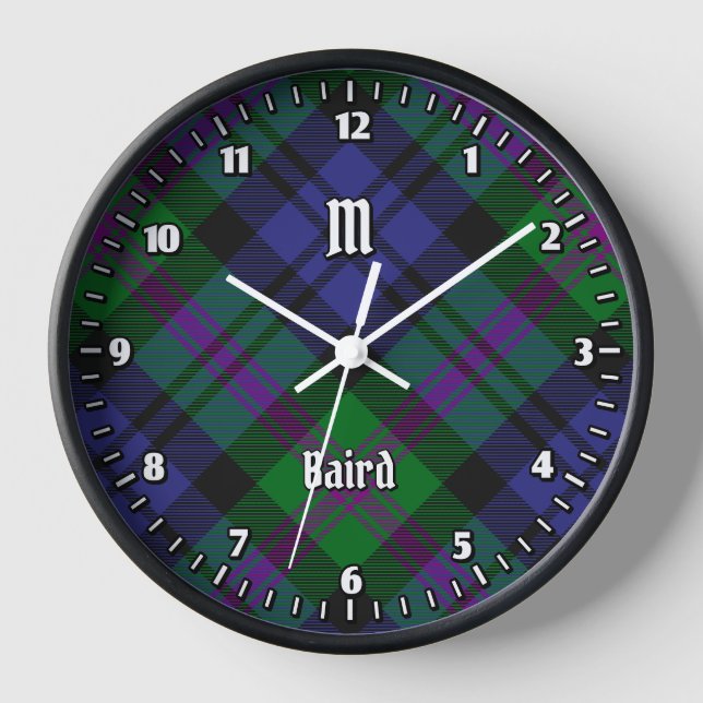 Clan Baird Tartan Clock (Front)