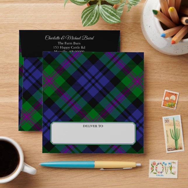 Clan Baird Tartan Envelope (Desk)