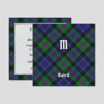 Clan Baird Tartan Invitation