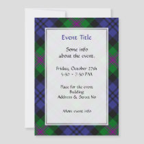 Clan Baird Tartan Invitation