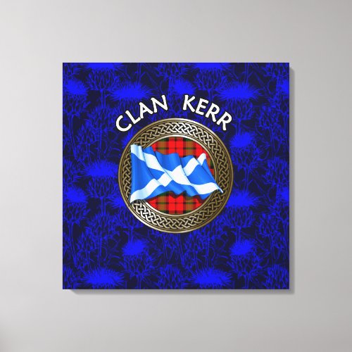 Clan Baird Tartan Knot  Flag Canvas Print