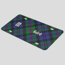 Clan Baird Tartan License Plate
