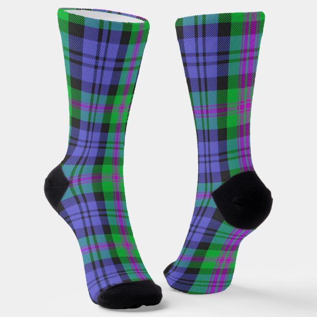 Clan Baird Tartan  Socks (Angled)