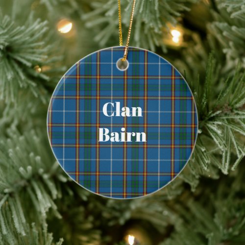 Clan Bairn Tartan Ceramic Ornament