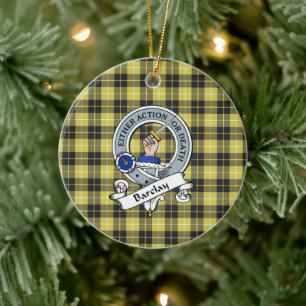 Clan Barclay Badge Tartan Plaid Ceramic Ornament