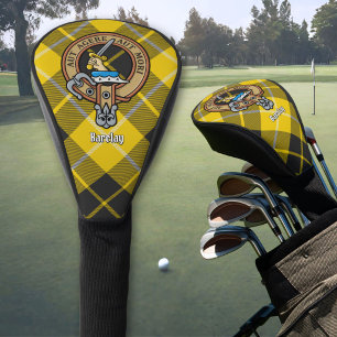 Clan Barclay Crest over Dress Tartan Golf Head Cover