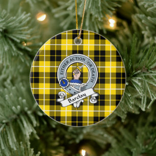 Clan Barclay Dress Modern Badge Tartan Plaid Ceramic Ornament