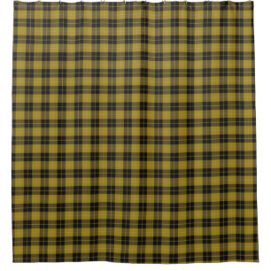 Clan Barclay Dress Yellow and Black Tartan Shower Curtain