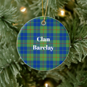 Clan Barclay Hunting Ancient Tartan Ceramic Ornament