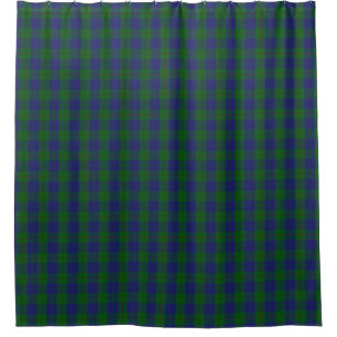 Clan Barclay Hunting Green and Blue Tartan Shower Curtain