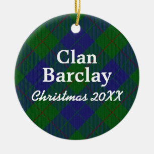 Clan Barclay Scottish Hunting Tartan Ceramic Ornament