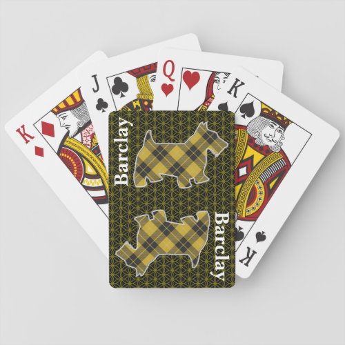 Clan Barclay Tartan Scottish Terrier Edition Poker Cards