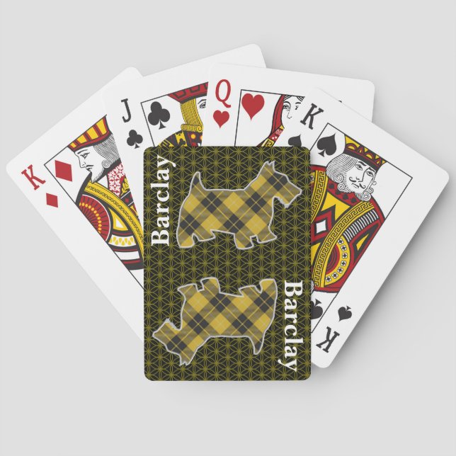 Clan Barclay Tartan Scottish Terrier Edition Poker Cards (Back)