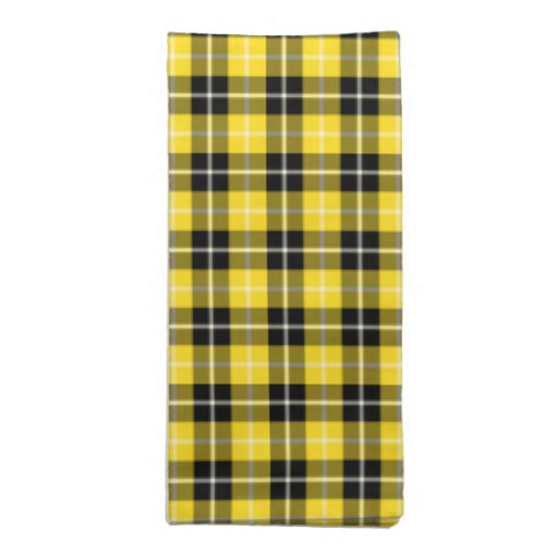 Clan Barclay Yellow and Black Scottish Tartan Napkin