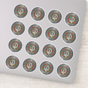 Clan Baxter Crest & Tartan Knot Sticker