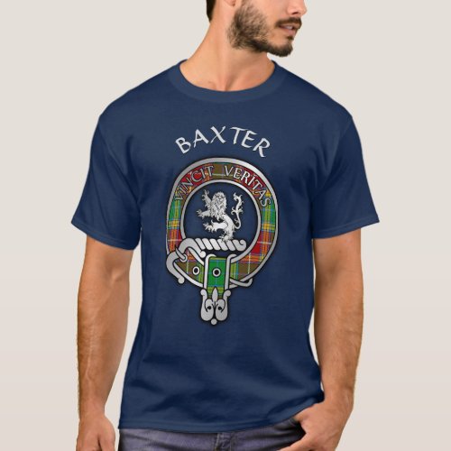 Clan Baxter Crest  Tartan T_Shirt