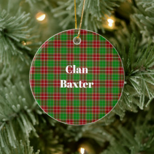 Clan Baxter Modern Tartan Ceramic Ornament