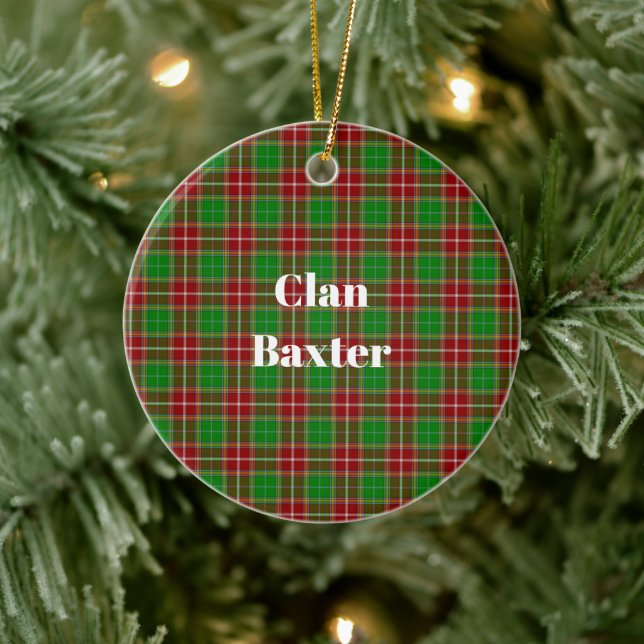 Clan Baxter Modern Tartan Ceramic Ornament (Tree)