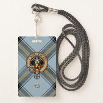 Clan Bell Crest over Tartan Badge