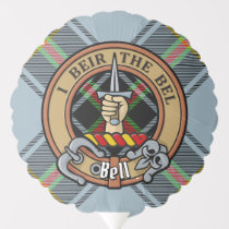 Clan Bell Crest over Tartan Balloon