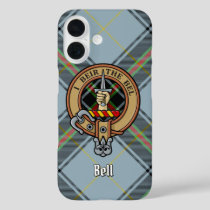 Clan Bell Crest over Tartan iPhone 16 Case