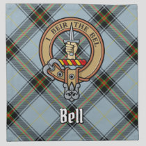 Clan Bell Crest over Tartan Cloth Napkin
