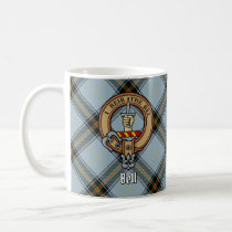 Clan Bell Crest over Tartan Coffee Mug