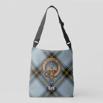 Clan Bell Crest over Tartan Crossbody Bag