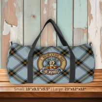 Clan Bell Crest over Tartan Duffle Bag