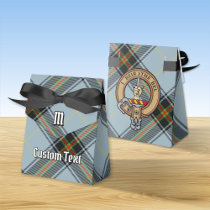 Clan Bell Crest over Tartan Favor Boxes