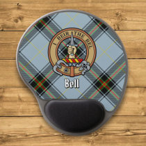 Clan Bell Crest over Tartan Gel Mouse Pad