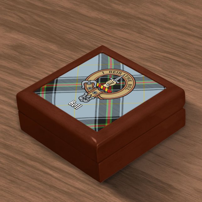 Clan Bell Crest over Tartan Gift Box (Creator Uploaded)
