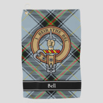 Clan Bell Crest over Tartan Golf Towel