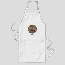 Clan Bell Crest over Tartan Long Apron