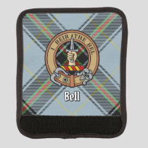 Clan Bell Crest over Tartan Luggage Handle Wrap