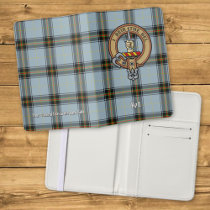 Clan Bell Crest over Tartan Passport Holder