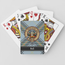 Clan Bell Crest over Tartan Playing Cards