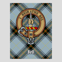 Clan Bell Crest over Tartan Poster