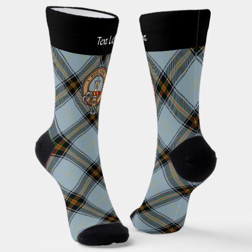 Clan Bell Crest over Tartan Socks