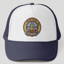 Clan Bell Crest over Tartan Trucker Hat