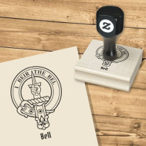 Clan Bell Crest Rubber Stamp