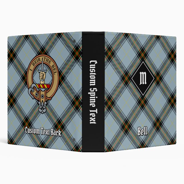 Clan Bell Tartan 3 Ring Binder (Background)