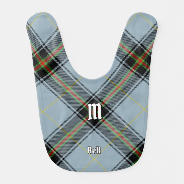 Clan Bell Tartan Baby Bib (Front)